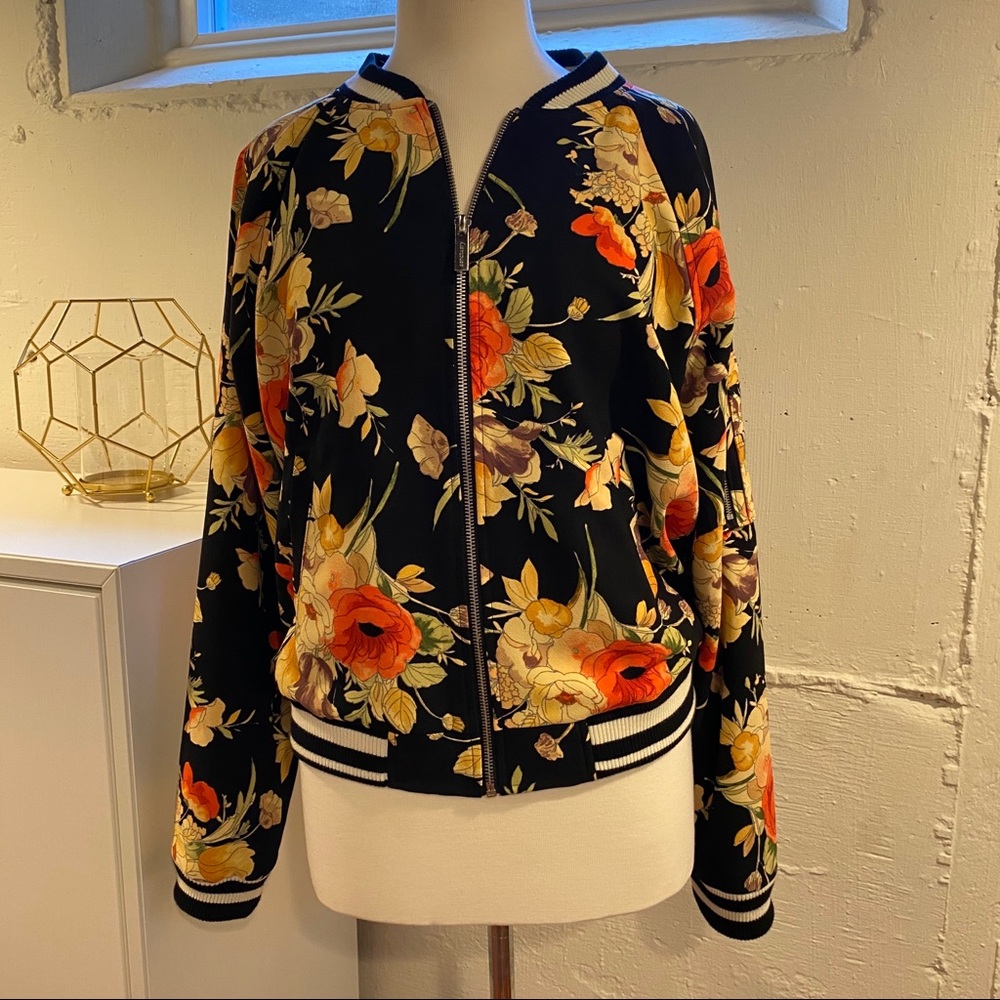Floral Bomber Jacket